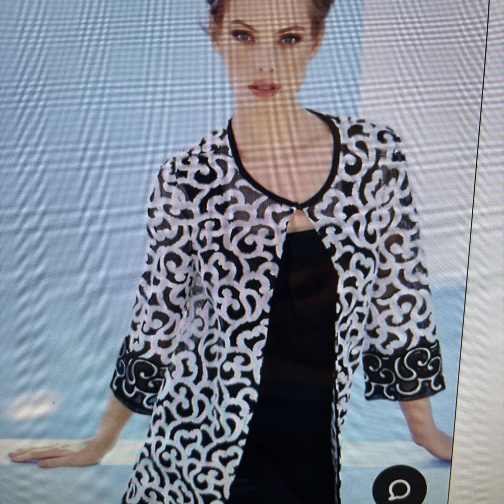 Cover up embroidered mesh jacket